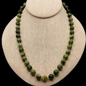Hand Crafted Green Beaded Necklace